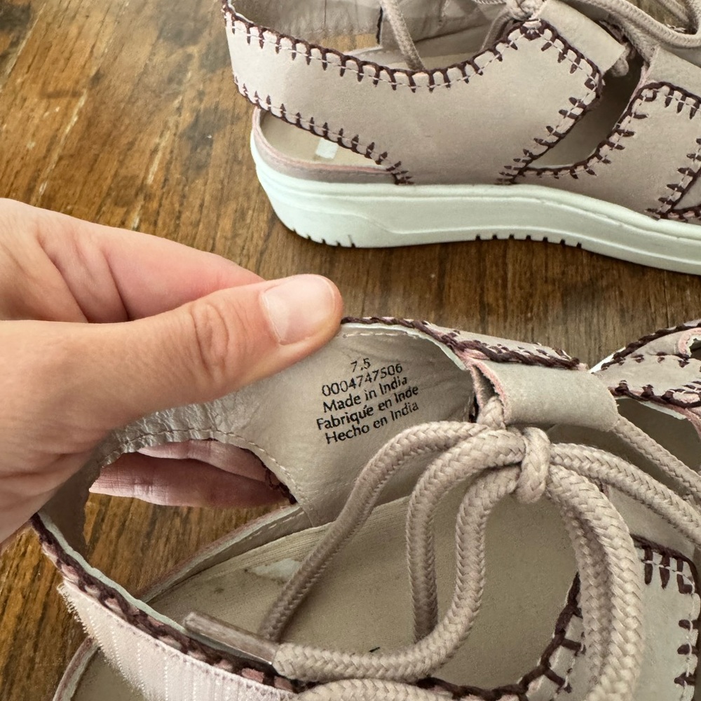 Free People Pink Cutout Lace-Up Sneakers - Picture 4 of 6